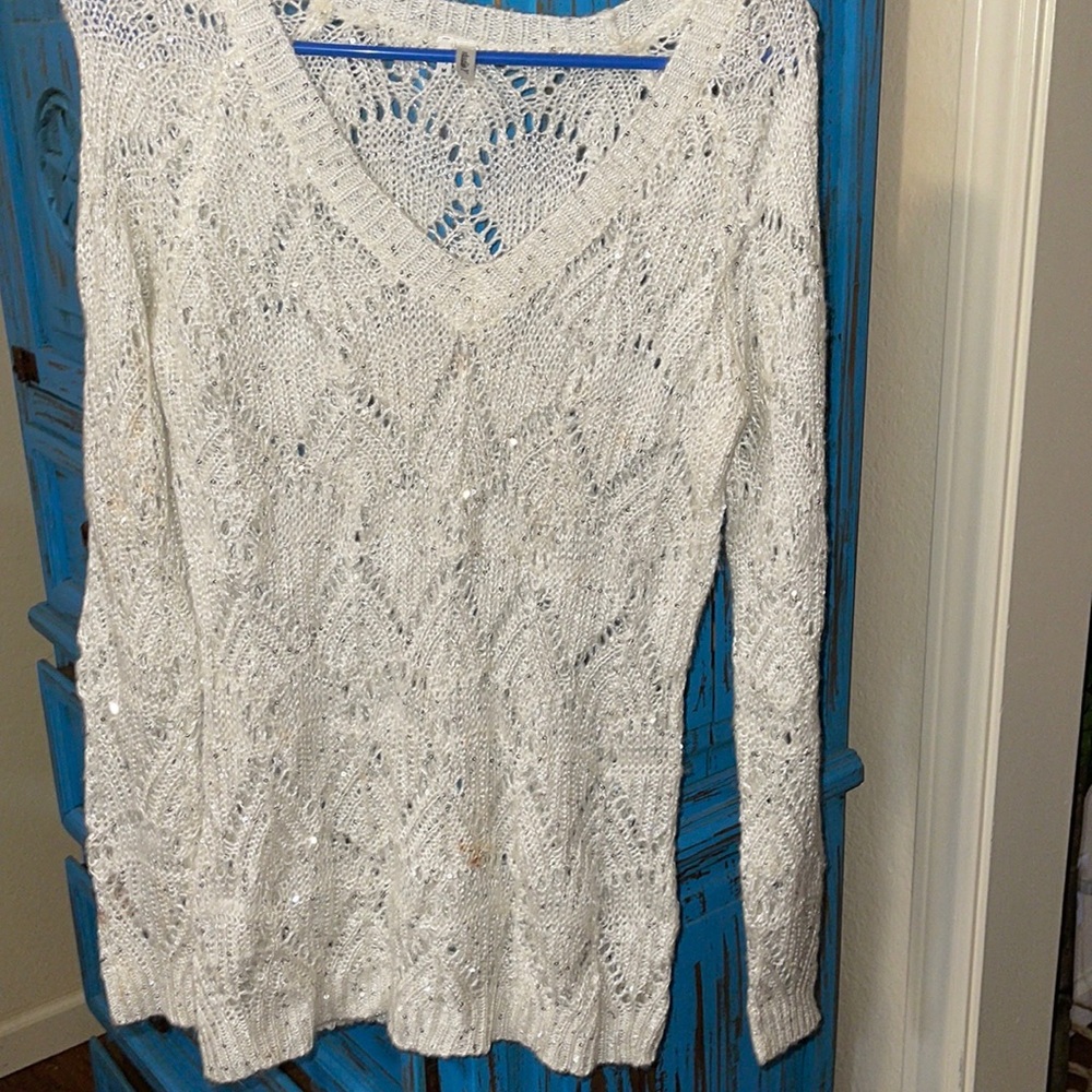 Studio Y White Knit Sweater